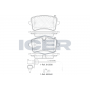 181986-203 ICER Комплект гальмівних колодок дисковий гальм