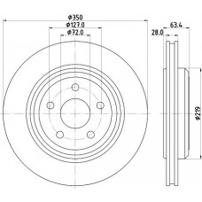 8DD 355 125-141 HELLA Гальмівний диск