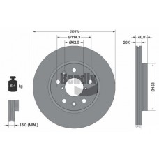 BDS1936 BENDIX Braking Гальмівний диск