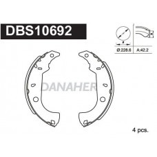 DBS10692 DANAHER Комплект гальмівних колодок