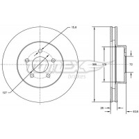 TX 72-23 TOMEX Brakes Гальмівний диск