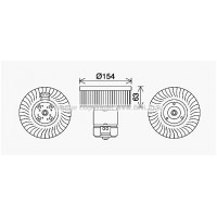 BW8570 AVA QUALITY COOLING Вентилятор салону