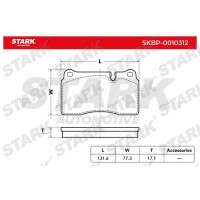 SKBP-0010312 Stark Комплект гальмівних колодок дисковий гальм
