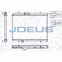 RA0210310 JDEUS Радіатор охолодження двигуна