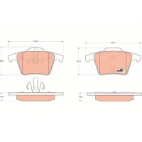 GDB1566 TRW Комплект гальмівних колодок дисковий гальм