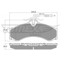TX 11-481 TOMEX Brakes Комплект гальмівних колодок дисковий гальм