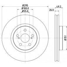 8DD 355 111-651 HELLA Гальмівний диск
