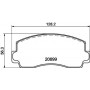 8DB355007241 HELLA BLUE PRINT MITSUBISHI Тормозные колодки передн.Galant I,II,L300,Pajero I,Celica