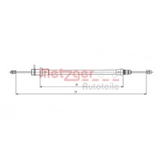 491.1 METZGER Тросик, cтояночный тормоз