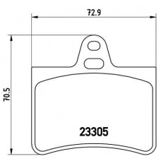 P 61 073 BREMBO Комплект гальмівних колодок дисковий гальм