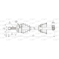 DRS6100.00 OPEN PARTS Привідний вал