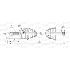 DRS6100.00 OPEN PARTS Привідний вал
