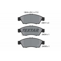2381701 TEXTAR Комплект гальмівних колодок дисковий гальм