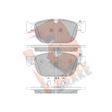 RB2272 R BRAKE Комплект гальмівних колодок дисковий гальм