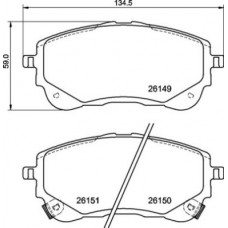 P 83 177 BREMBO Комплект гальмівних колодок дисковий гальм