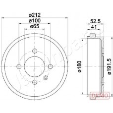 TA-0912C JAPANPARTS Гальмівний барабан