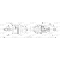DRS6181.00 OPEN PARTS Привідний вал
