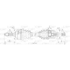 DRS6181.00 OPEN PARTS Привідний вал