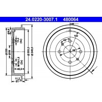 24.0220-3007.1 ATE Гальмівний барабан