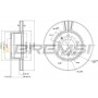 CD6211V BREMSI Гальмівний диск