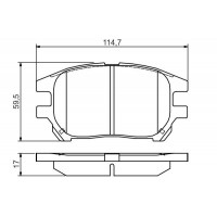0 986 495 140 BOSCH Комплект гальмівних колодок дисковий гальм