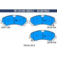 B1.G120-1823.2 GALFER Комплект гальмівних колодок дисковий гальм
