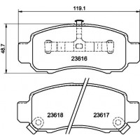 MDB2087 MINTEX Комплект гальмівних колодок дисковий гальм