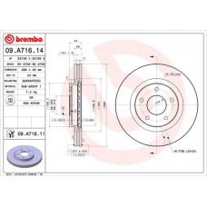 09.A716.14 BREMBO Гальмівний диск