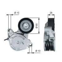 T39400 GATES НАТЯЖИТЕЛЬ РЕМЕНЯ, клиновой зубча