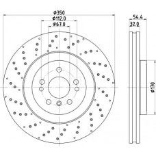 8DD 355 122-541 HELLA Гальмівний диск