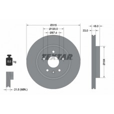 92187303 TEXTAR Гальмівний диск