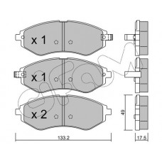 822-508-1 CIFAM Комплект гальмівних колодок дисковий гальм
