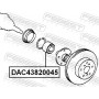 DAC43820045 FEBEST Підшипник ступиці колеса