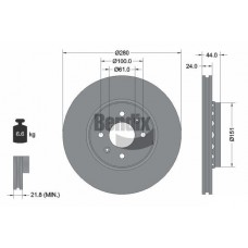BDS1012 BENDIX Braking Гальмівний диск