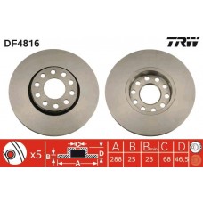 DF4816 TRW Гальмівний диск