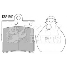 KBP1669 KEY PARTS КомплеК т гальмівних колодок, дискове гальмо