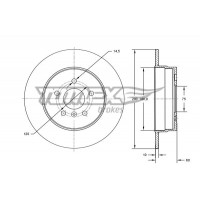 TX 71-45 TOMEX Brakes Гальмівний диск
