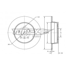 TX 71-45 TOMEX Brakes Гальмівний диск