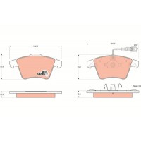 GDB1555 TRW Комплект гальмівних колодок дисковий гальм