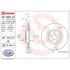 09.4939.41 BREMBO Гальмівний диск