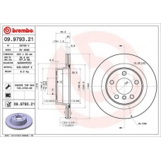 09.9793.21 BREMBO Гальмівний диск