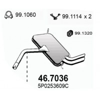 46.7036 ASSO Глушник вихлопних газів кінцевий