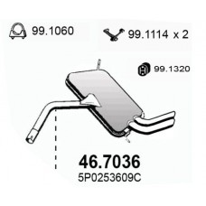 46.7036 ASSO Глушник вихлопних газів кінцевий