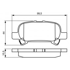 0 986 495 322 BOSCH Комплект гальмівних колодок дисковий гальм