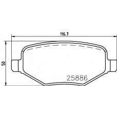 MDB3841 MINTEX Комплект гальмівних колодок дисковий гальм