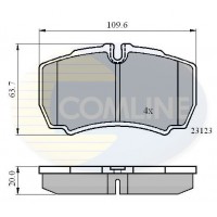 CBP01034 COMLINE Комплект гальмівних колодок дисковий гальм