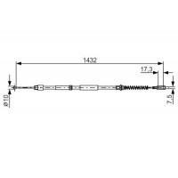 1 987 482 034 BOSCH Тросик, cтояночный тормоз