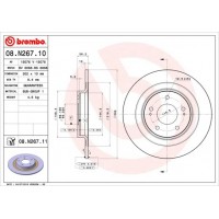 08.N267.11 BREMBO Гальмівний диск