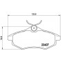 P 61 074 BREMBO Комплект гальмівних колодок дисковий гальм