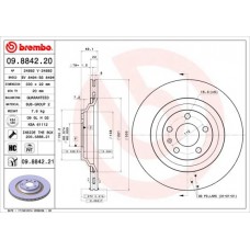09.8842.21 BREMBO Гальмівний диск